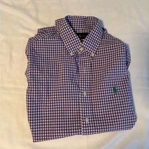 Purple polo button down dress shirt (PERFECT CONDITION)
